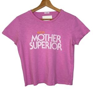 Mother Superior Graphic Tee Pink Mother Denim Size S